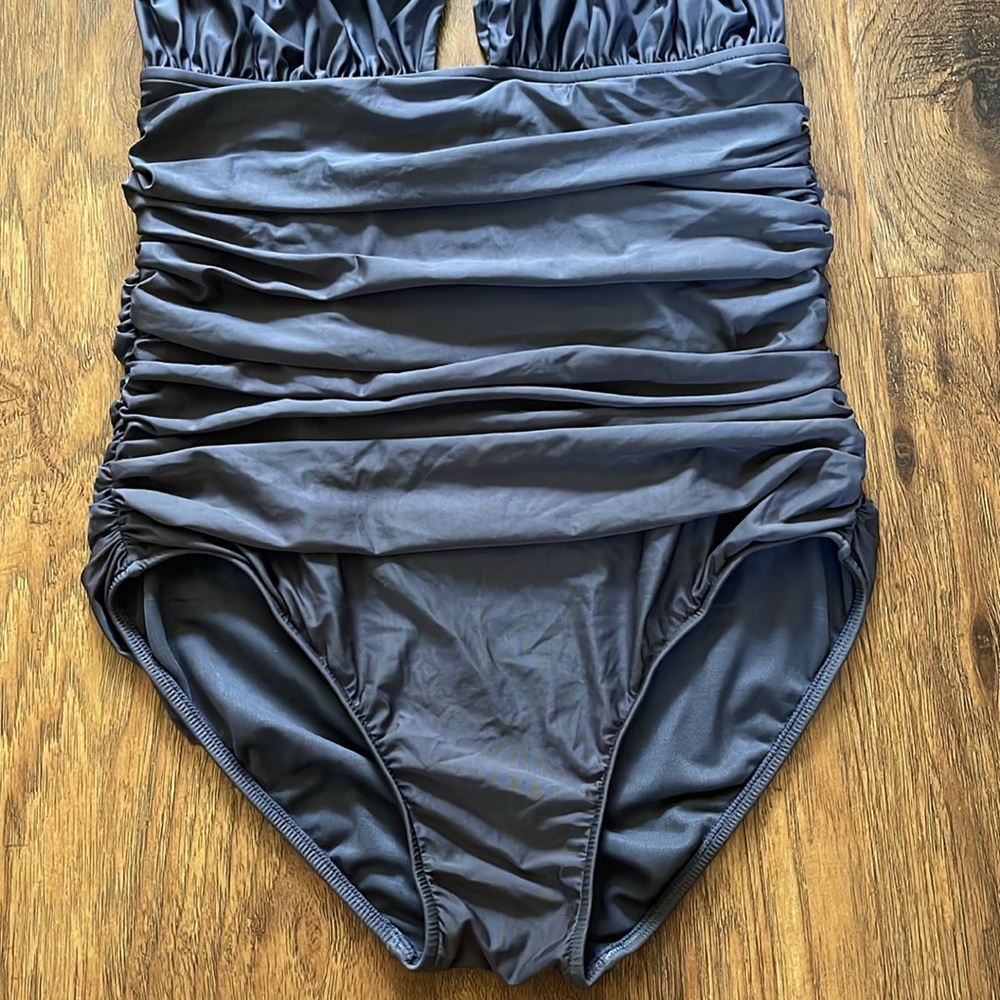 Lenny Niemeyer Bio Ruched Halter One Piece Swimsuit View 3